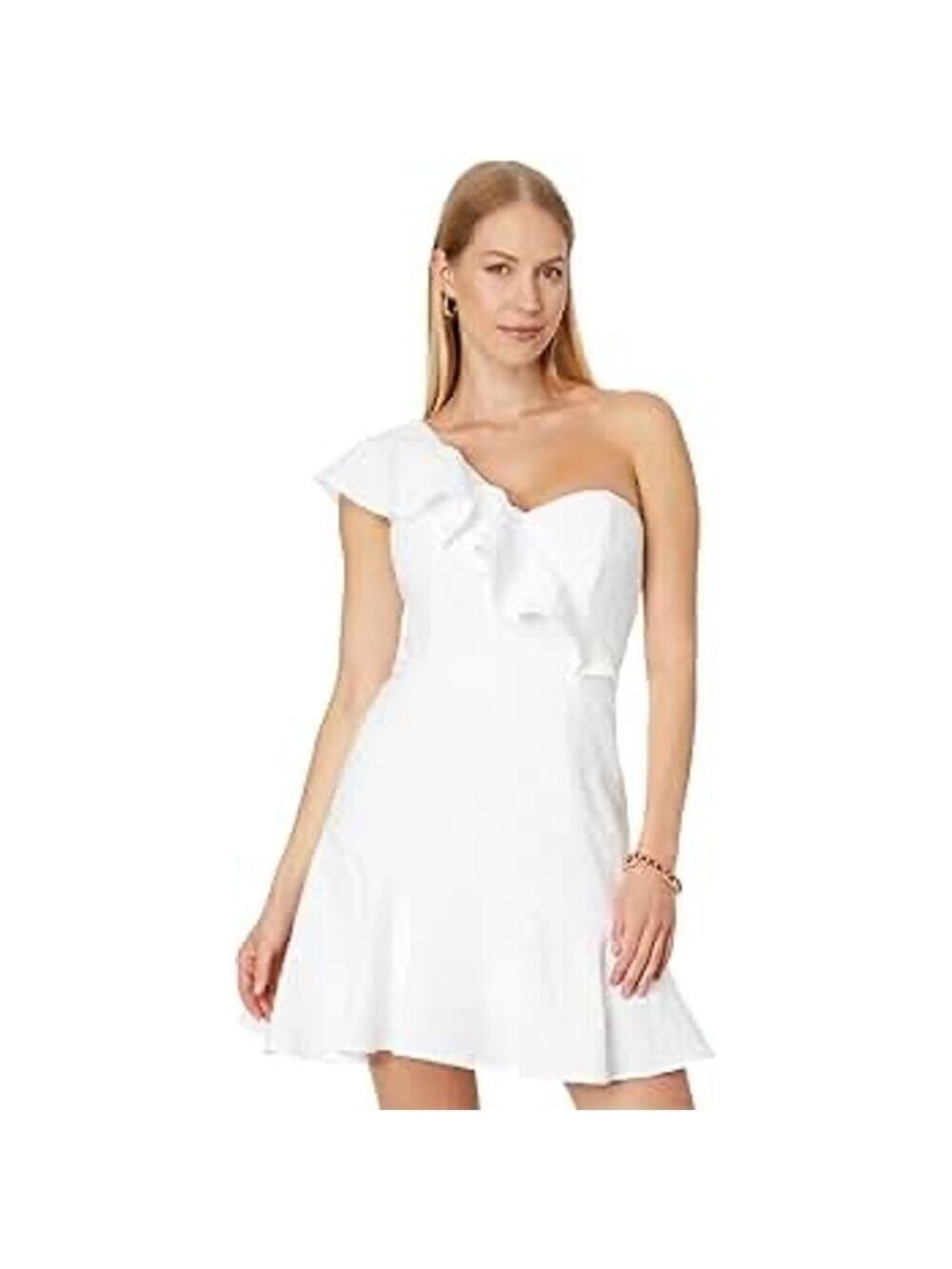 Women's Lilly Pulitzer Ariana One Shoulder Romper Dress Size 0 White